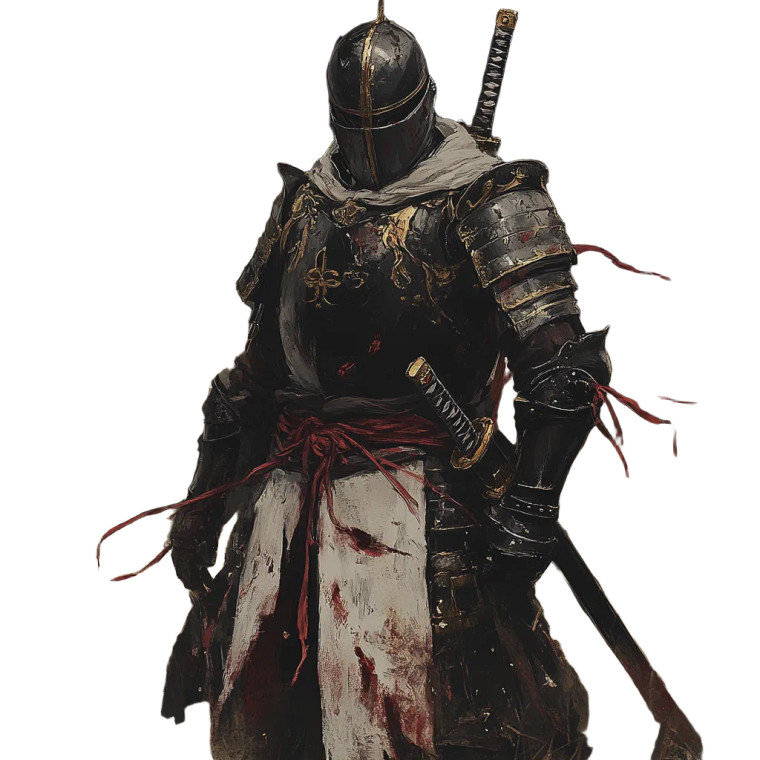 Samurai Templar Knight Vinyl Car Decal Sticker – Waterproof & UV-Resistant 8"