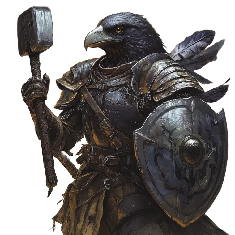 Armored Kenku Warrior Vinyl Car Decal Sticker – Waterproof & UV-Resistant 8"