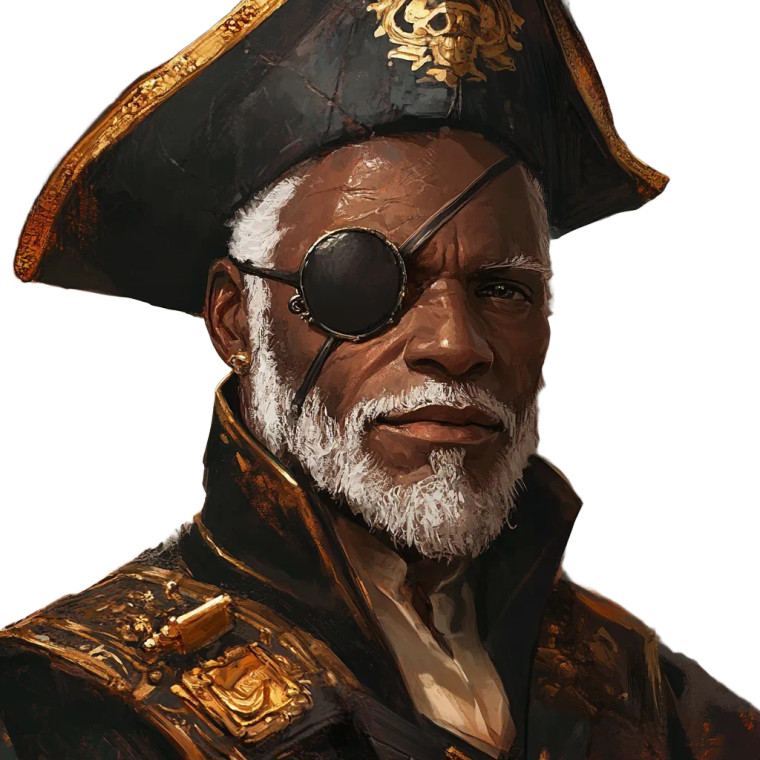 Fantasy Pirate Captain Vinyl Car Decal Sticker – Waterproof & UV-Resistant 8"