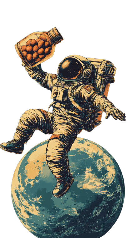 Astronaut Moon Handstand Vinyl Car Decal Sticker – Waterproof & UV-Resistant 8"