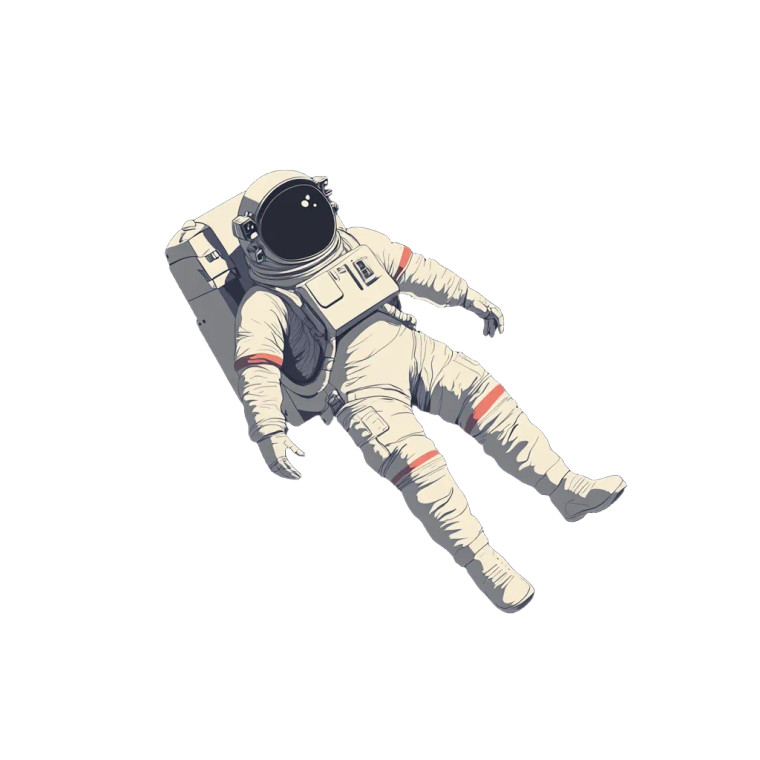 Astronaut Space Design V2 Vinyl Car Decal Sticker – Waterproof & UV-Resistant 8"
