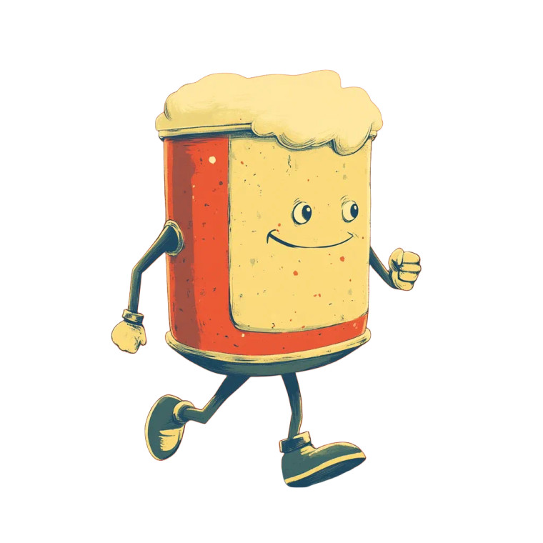 Retro Beer Mug Vinyl Car Decal Sticker – Waterproof & UV-Resistant 8"