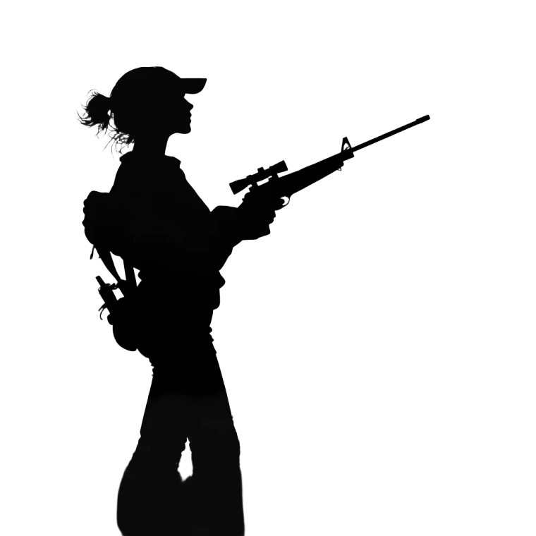 Modern Hunter Silhouette Vinyl Car Decal Sticker – Waterproof & UV-Resistant 8"