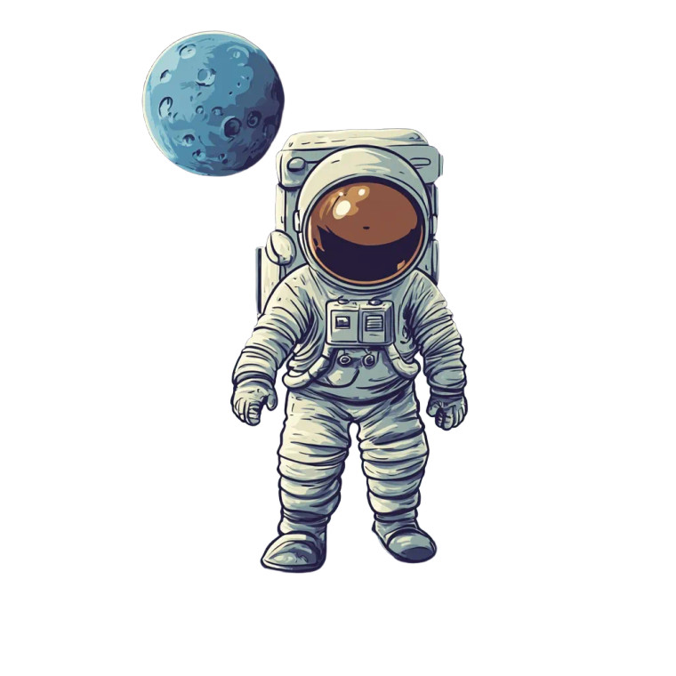 Moonwalking Astronaut Vinyl Car Decal Sticker – Waterproof & UV-Resistant 8"