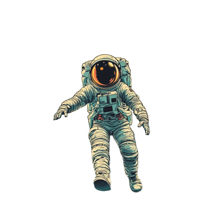 Astronaut In Space V11 Vinyl Car Decal Sticker – Waterproof & UV-Resistant 8"