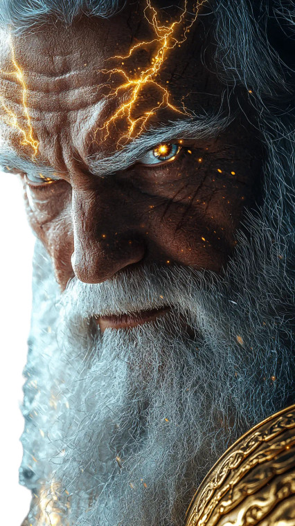 Zeus Portrait V9 Vinyl Car Decal Sticker – Waterproof & UV-Resistant 8"