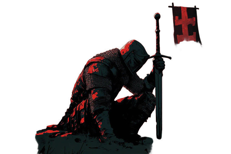 Lone Knight'S Vigil V2 Vinyl Car Decal Sticker – Waterproof & UV-Resistant 8"