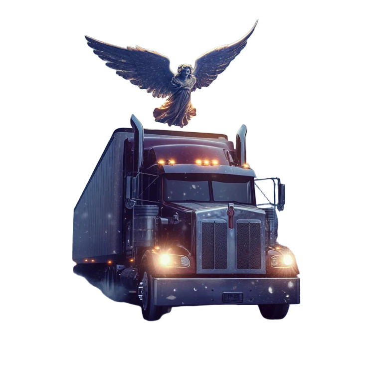 Guardian Angel Truck Vinyl Car Decal Sticker – Waterproof & UV-Resistant 8"
