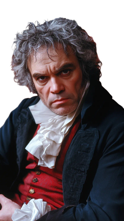 Beethoven On Sofa Vinyl Car Decal Sticker – Waterproof & UV-Resistant 8"
