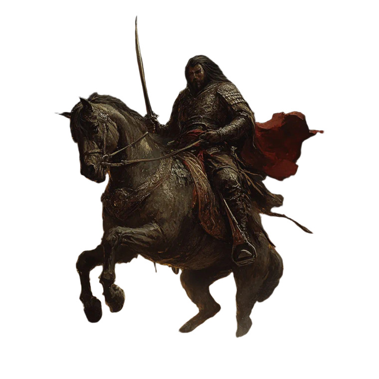 Mongol Vampire Warrior Vinyl Car Decal Sticker – Waterproof & UV-Resistant 8"