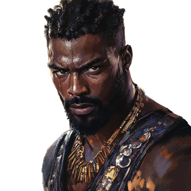 African Warrior Leader Vinyl Car Decal Sticker – Waterproof & UV-Resistant 8"