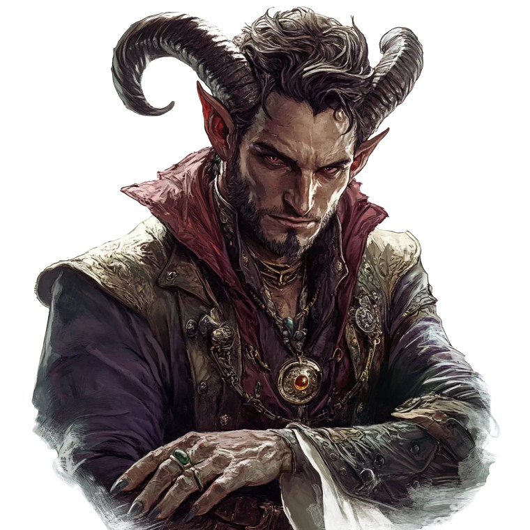 Fantasy Tiefling Caster Vinyl Car Decal Sticker – Waterproof & UV-Resistant 8"