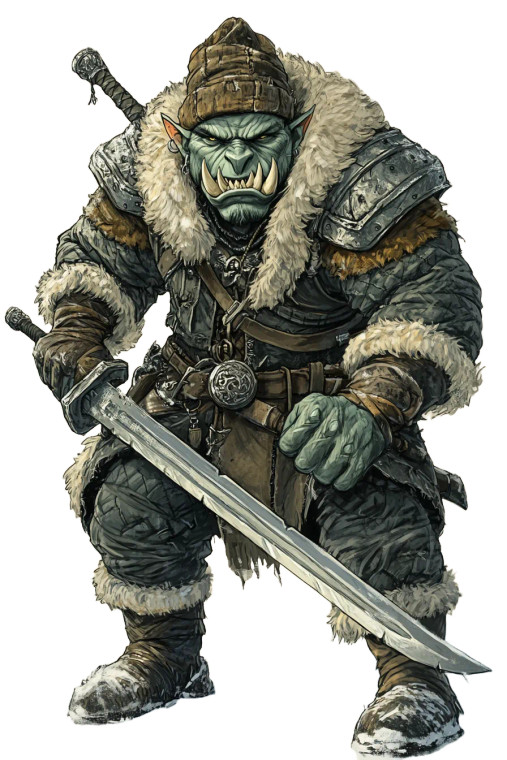 Half-Orc Warrior V6 Vinyl Car Decal Sticker – Waterproof & UV-Resistant 8"