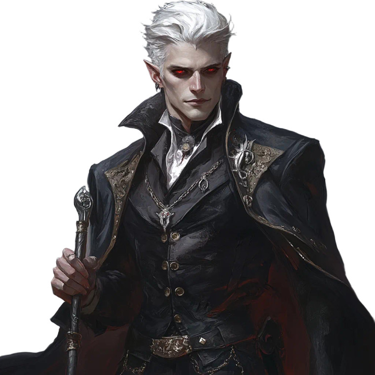 Dark Fantasy Vampire Vinyl Car Decal Sticker – Waterproof & UV-Resistant 8"