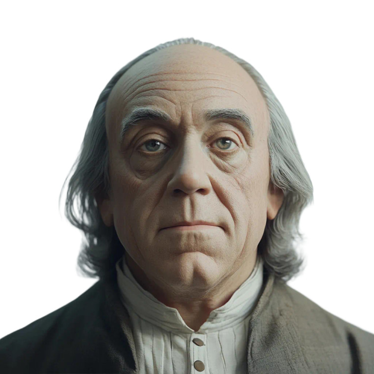 Benjamin Franklin Portrait V4 Vinyl Car Decal Sticker – Waterproof & UV-Resistant 8"