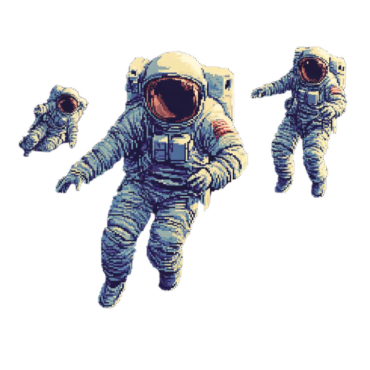 Space Astronauts Vinyl Car Decal Sticker – Waterproof & UV-Resistant 8"