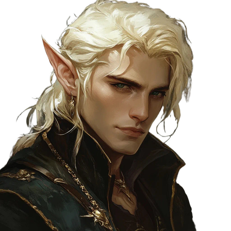 Handsome Elf Warlock Vinyl Car Decal Sticker – Waterproof & UV-Resistant 8"