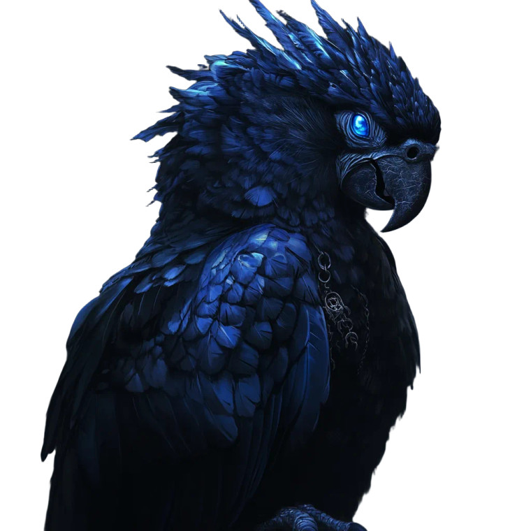 Spooky Parrot Vinyl Car Decal Sticker – Waterproof & UV-Resistant 8"