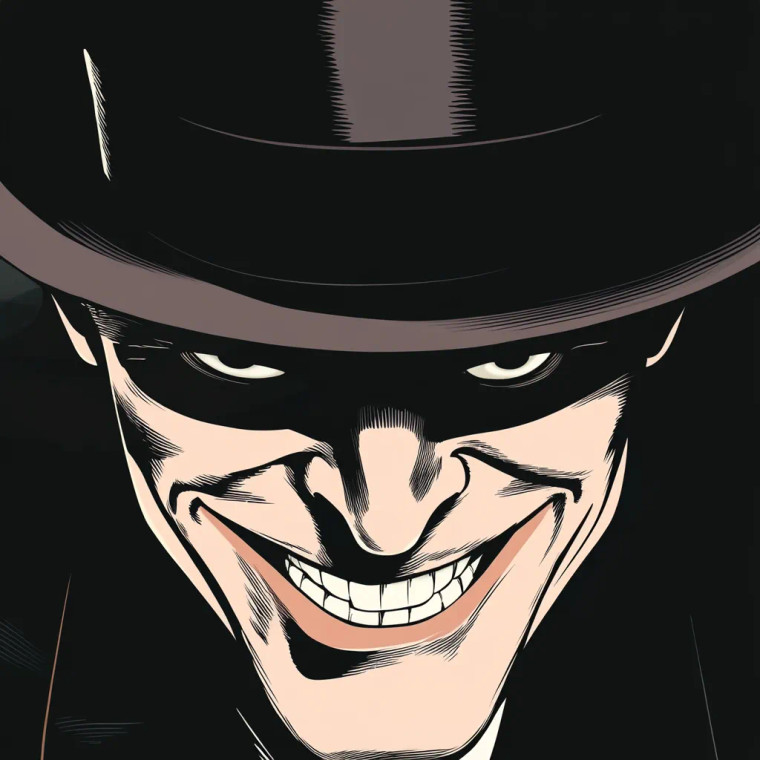 1950'S Comic Villain Vinyl Car Decal Sticker – Waterproof & UV-Resistant 8"