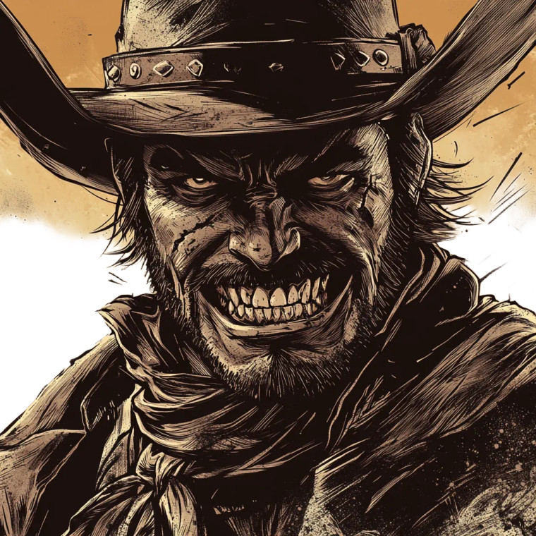 Rugged Cowboy Leader Vinyl Car Decal Sticker – Waterproof & UV-Resistant 8"