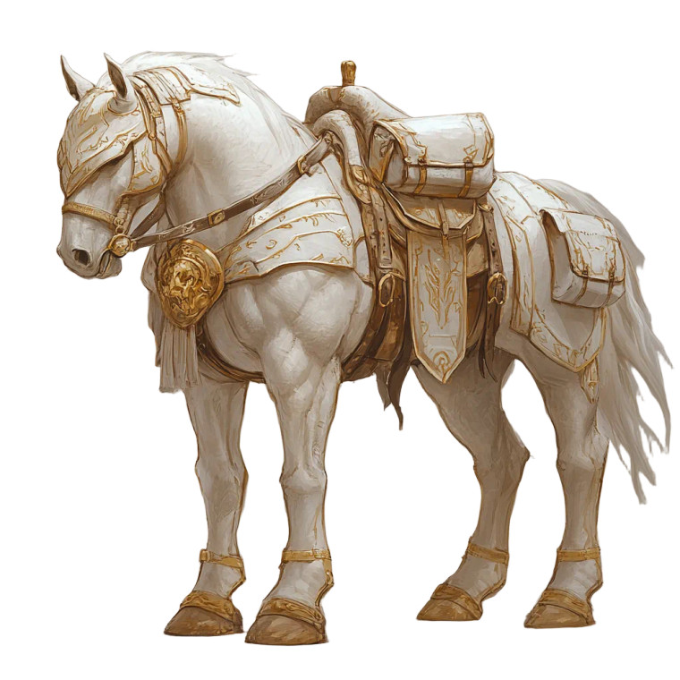 Celestial Warhorse Vinyl Car Decal Sticker – Waterproof & UV-Resistant 8"