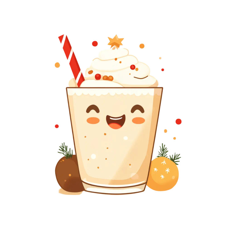 Cute Eggnog Character Vinyl Car Decal Sticker – Waterproof & UV-Resistant 8"