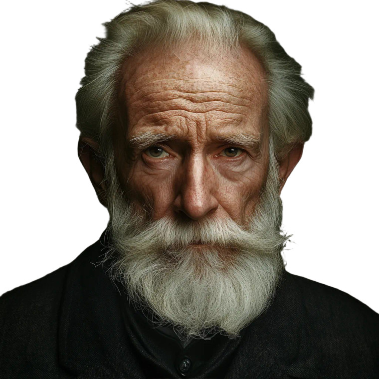 Elderly 1920'S Gentleman Vinyl Car Decal Sticker – Waterproof & UV-Resistant 8"