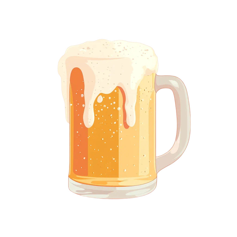 Frosty Beer Mug Vinyl Car Decal Sticker – Waterproof & UV-Resistant 8"