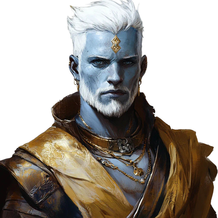 Handsome Air Genasi Vinyl Car Decal Sticker – Waterproof & UV-Resistant 8"