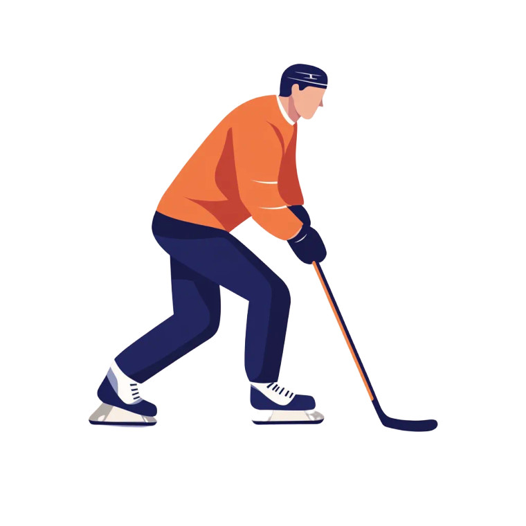 Skating Hockey Player Vinyl Car Decal Sticker – Waterproof & UV-Resistant 8"