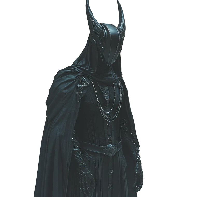 Black Demon Robes Vinyl Car Decal Sticker – Waterproof & UV-Resistant 8"