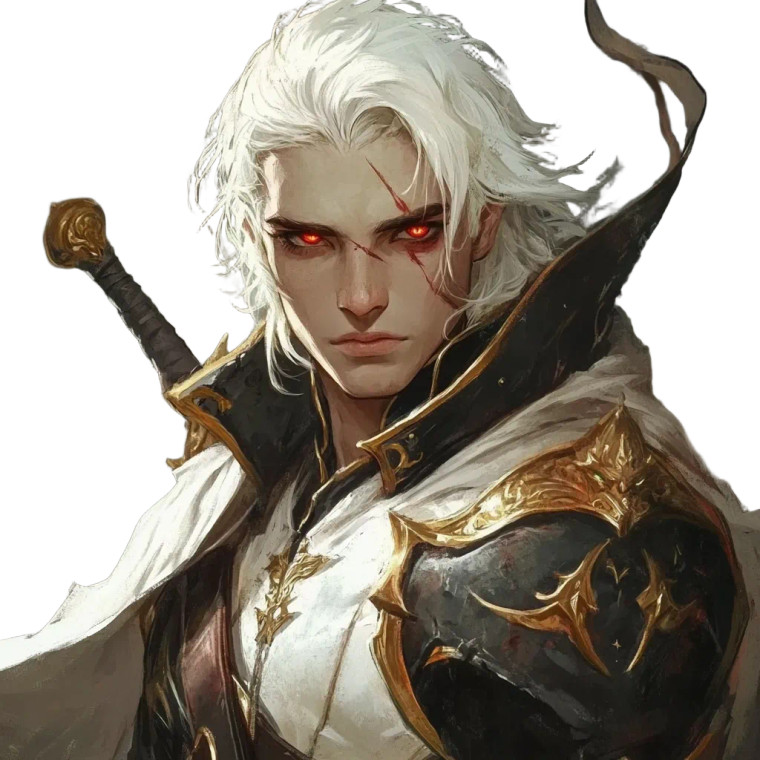 Aasimar Warlock Knight Vinyl Car Decal Sticker – Waterproof & UV-Resistant 8"