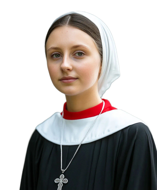 Nordic Nun Portrait Vinyl Car Decal Sticker – Waterproof & UV-Resistant 8"