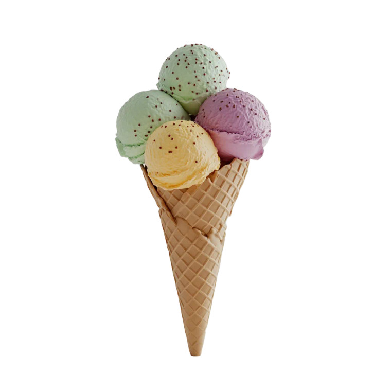 Colorful Ice Cream Cone V7 Vinyl Car Decal Sticker – Waterproof & UV-Resistant 8"