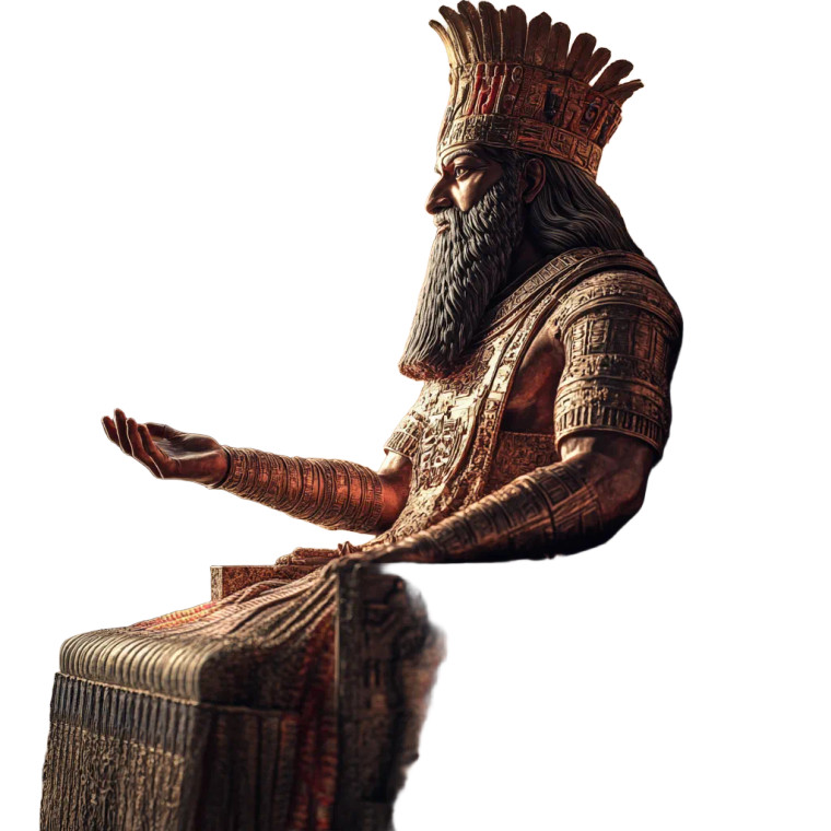 Ancient Sumerian King Vinyl Car Decal Sticker – Waterproof & UV-Resistant 8"