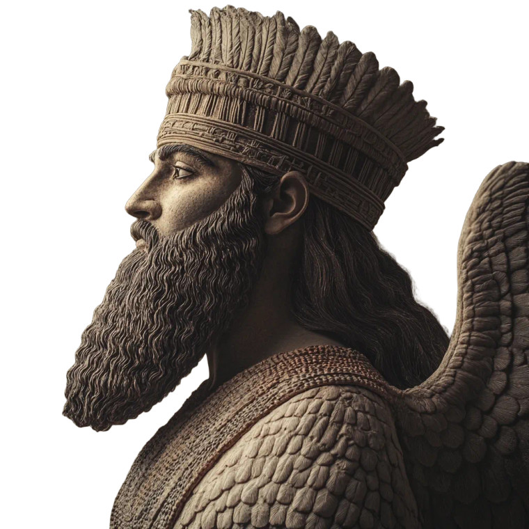 Mesopotamian Kerubim Vinyl Car Decal Sticker – Waterproof & UV-Resistant 8"