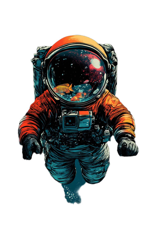 Astronaut Fishbowl Helmet Vinyl Car Decal Sticker – Waterproof & UV-Resistant 8"