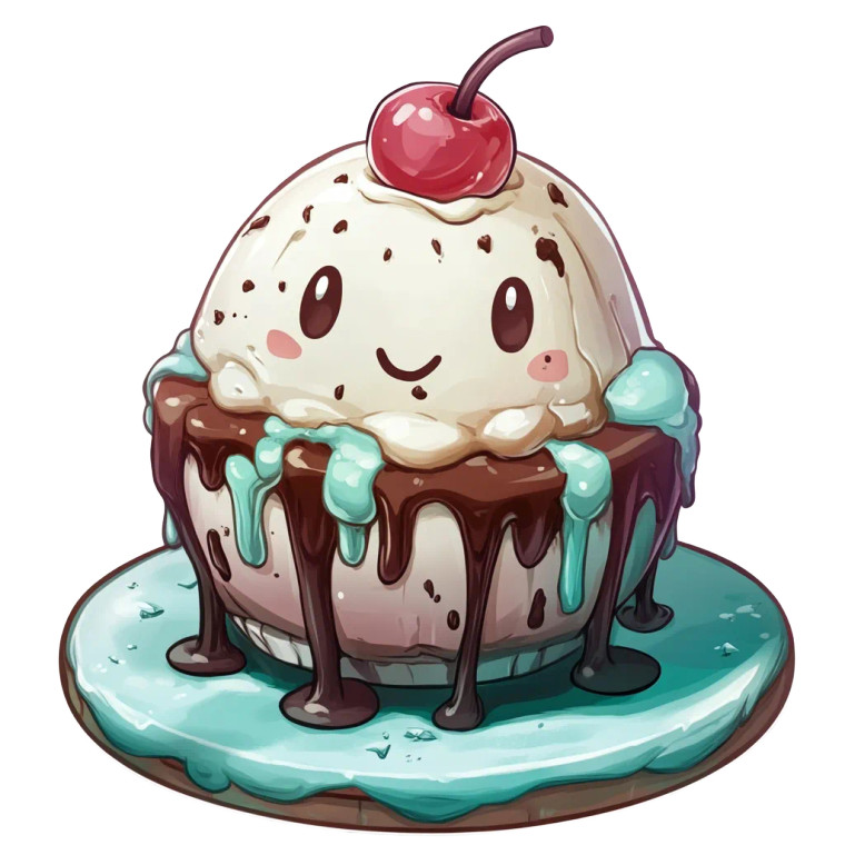 Sundae Slime Token Vinyl Car Decal Sticker – Waterproof & UV-Resistant 8"