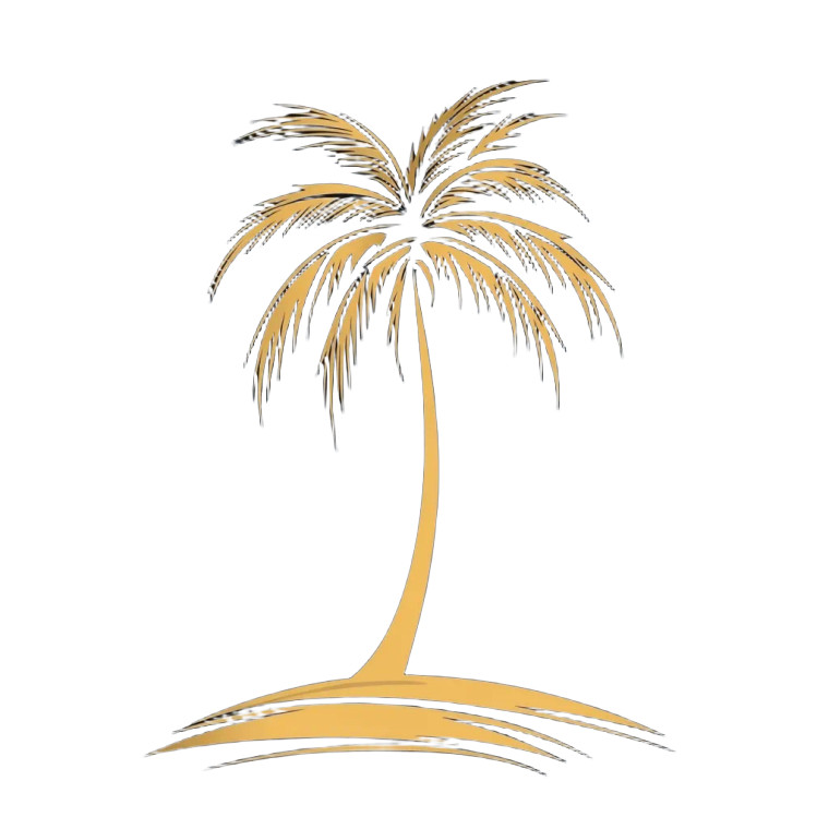 Tall Palm Logo Vinyl Car Decal Sticker – Waterproof & UV-Resistant 8"
