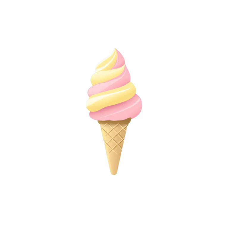 Cute Ice Cream Logo V3 Vinyl Car Decal Sticker – Waterproof & UV-Resistant 8"