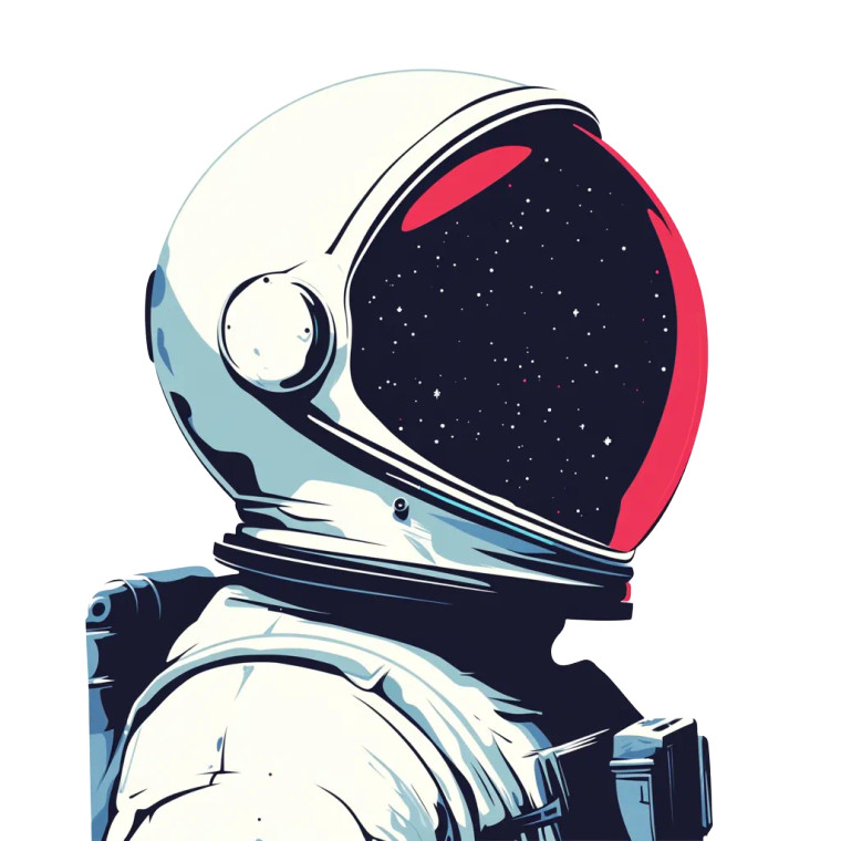 Astronaut Portrait V2 Vinyl Car Decal Sticker – Waterproof & UV-Resistant 8"