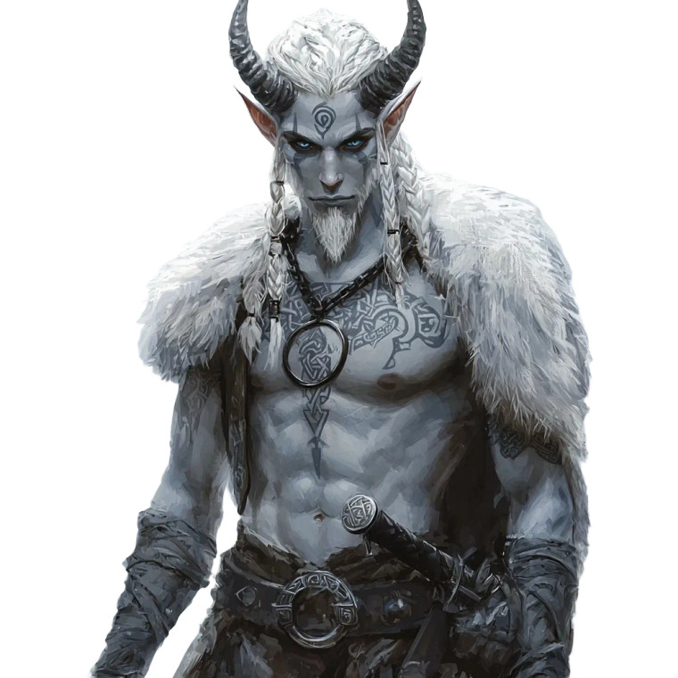 Mystical Viking Tiefling Vinyl Car Decal Sticker – Waterproof & UV-Resistant 8"