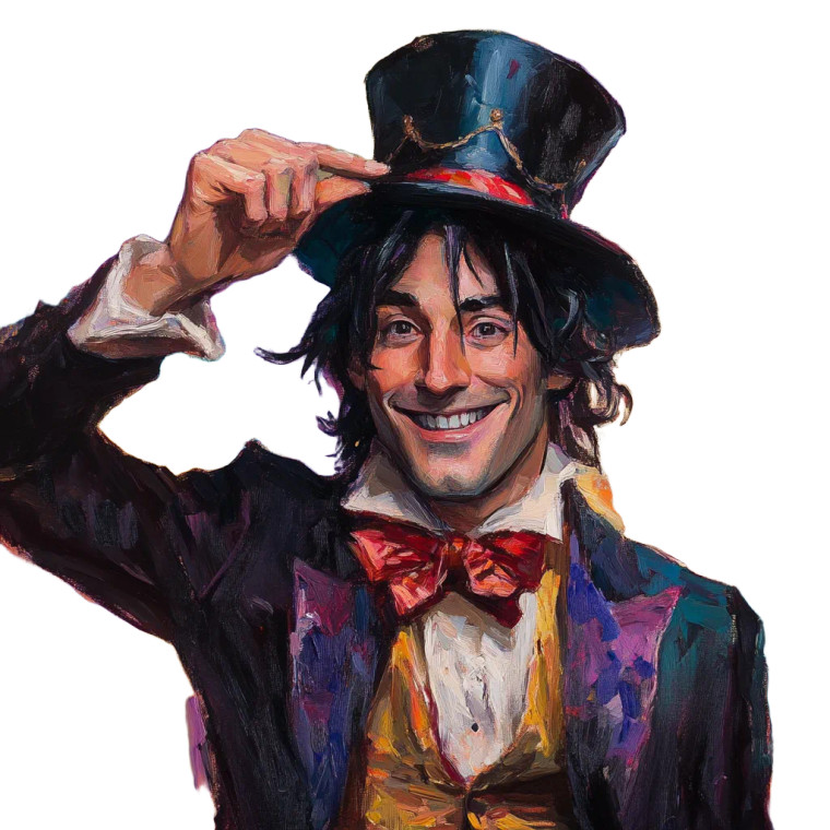 Fantasy Circus Ringmaster Vinyl Car Decal Sticker – Waterproof & UV-Resistant 8"