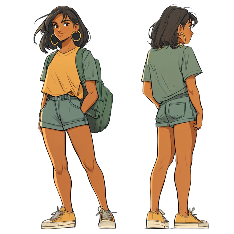 Indian College Girl Vinyl Car Decal Sticker – Waterproof & UV-Resistant 8"