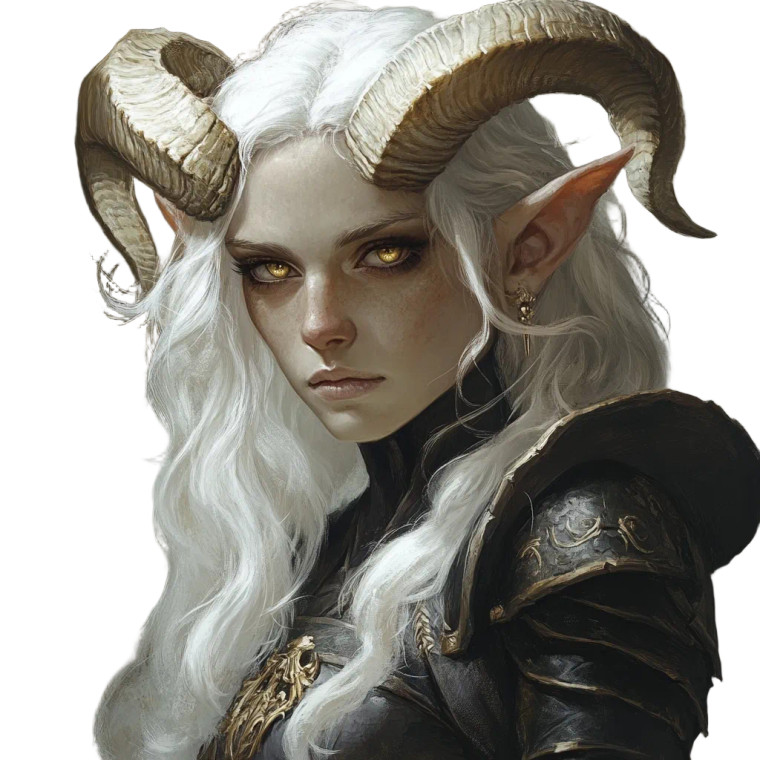 Tiefling Cleric Portrait V2 Vinyl Car Decal Sticker – Waterproof & UV-Resistant 8"