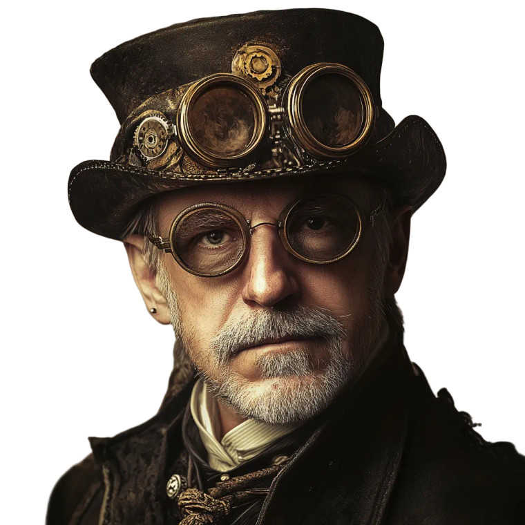 Steampunk Nobleman V2 Vinyl Car Decal Sticker – Waterproof & UV-Resistant 8"