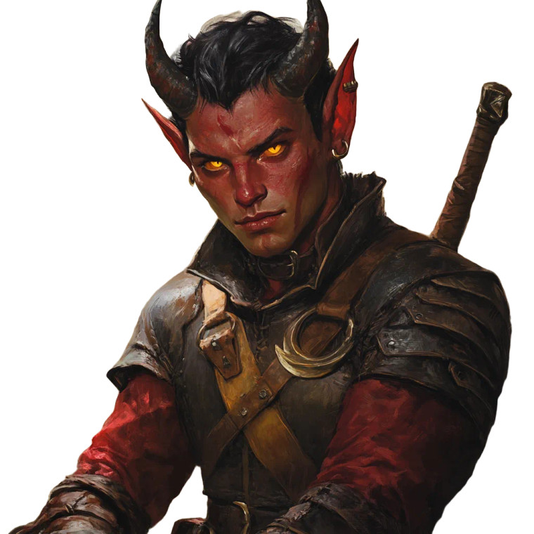 Tiefling Hunter V2 Vinyl Car Decal Sticker – Waterproof & UV-Resistant 8"