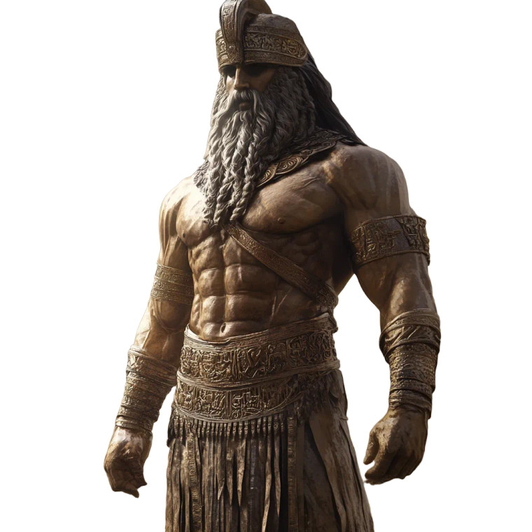 Mesopotamian Plains God Vinyl Car Decal Sticker – Waterproof & UV-Resistant 8"