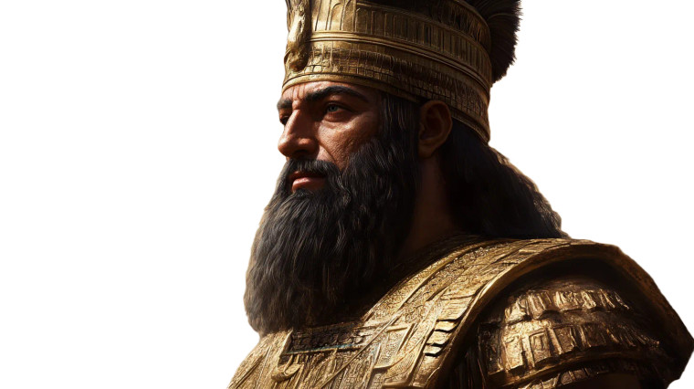 Ancient Babylonian King Vinyl Car Decal Sticker – Waterproof & UV-Resistant 8"