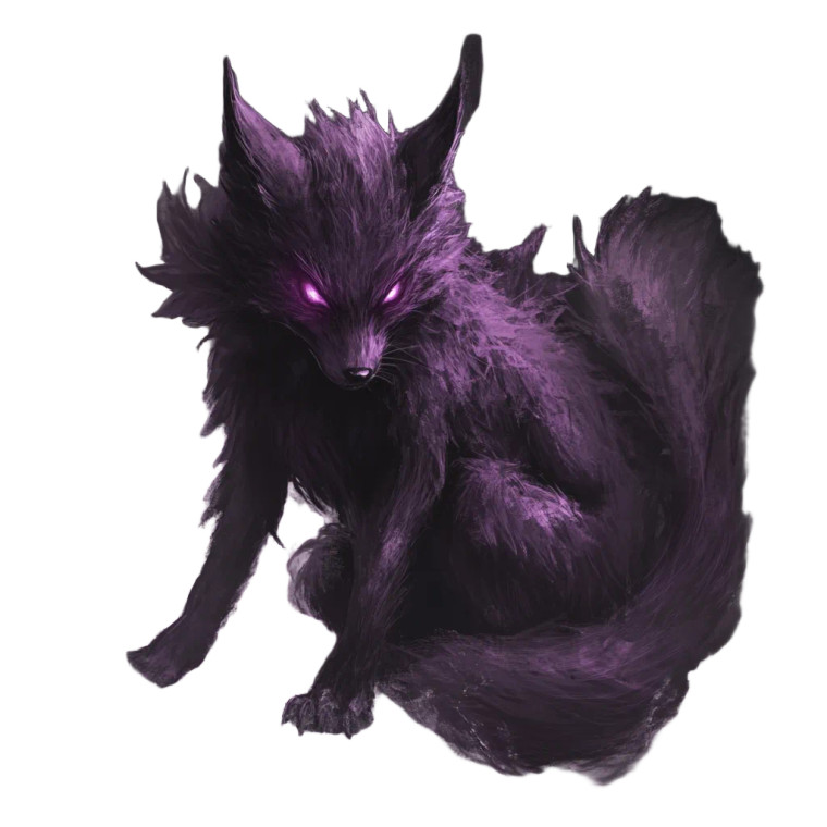 Demon Fox Familiar Vinyl Car Decal Sticker – Waterproof & UV-Resistant 8"